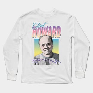 Clint Howard Fanart // Aesthetic Retro Faded Design Long Sleeve T-Shirt